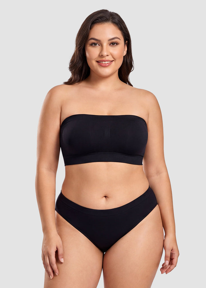 Stay‑Put Wireless Seamless Bandeau Bra