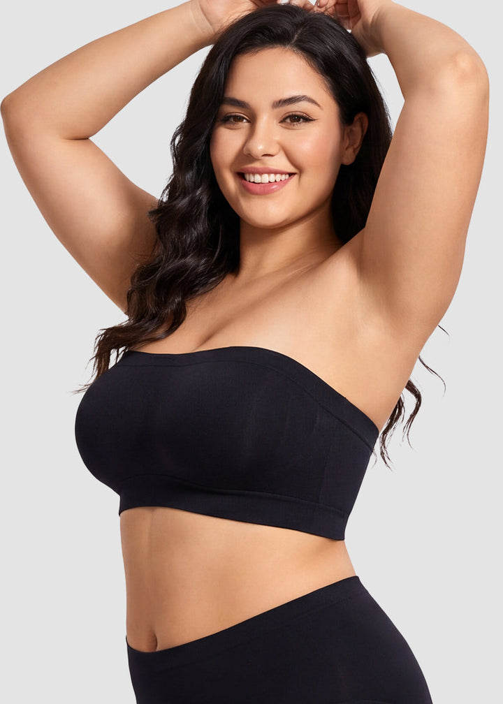 Stay‑Put Wireless Seamless Bandeau Bra