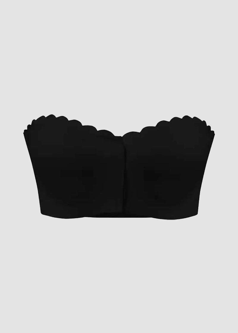 Comfortable Breathable Scallop Trim Hook &amp; Eye Front Bralette
