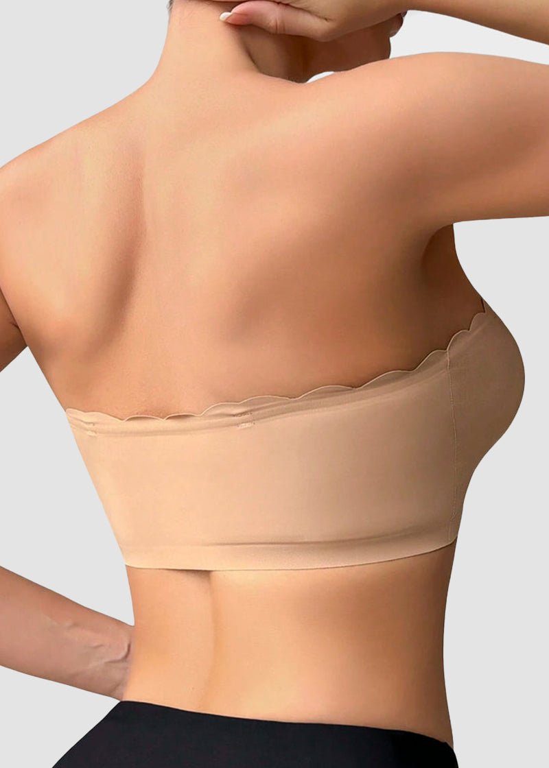 Comfortable Breathable Scallop Trim Hook &amp; Eye Front Bralette