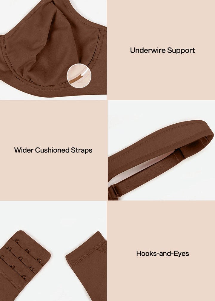 Soft Plus Size Full Coverage Unlined Minimizer Bra