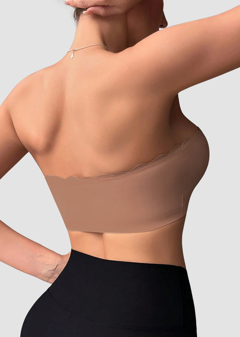 Comfortable Breathable Scallop Trim Hook &amp; Eye Front Bralette